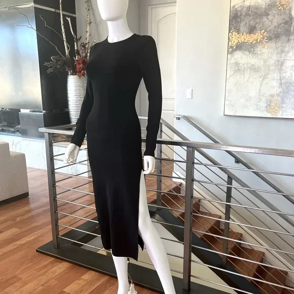 sachin and babi light blue dress Elegant Cowl Backless Midi Dress – Donny's Angel main image 1